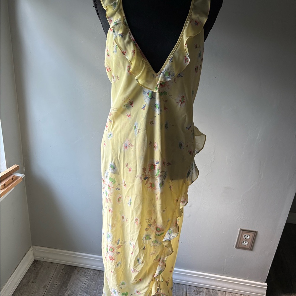 Vintage Victoria's Secret Floral Night Slip With Ruffles
